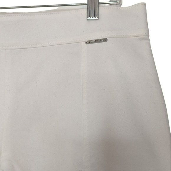 Anne Klein Womens 14 White Tapered Ankle Dress Pants Stretch Side Zip - Picture 3 of 5